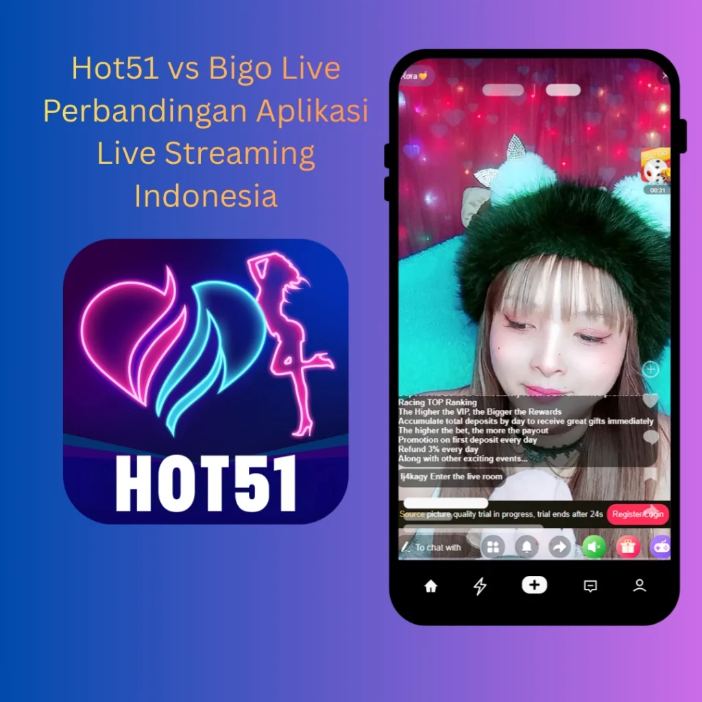 Hot51 vs Bigo Live Perbandingan Aplikasi Live Streaming Indonesia